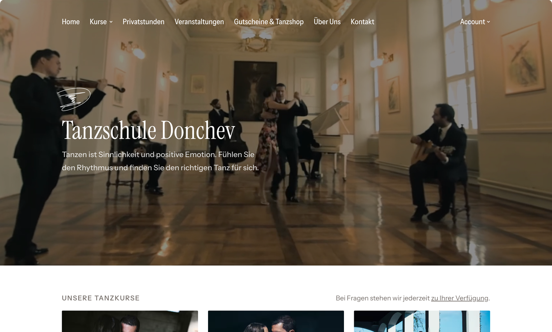 Preview of Tanzschule Donchev's website.